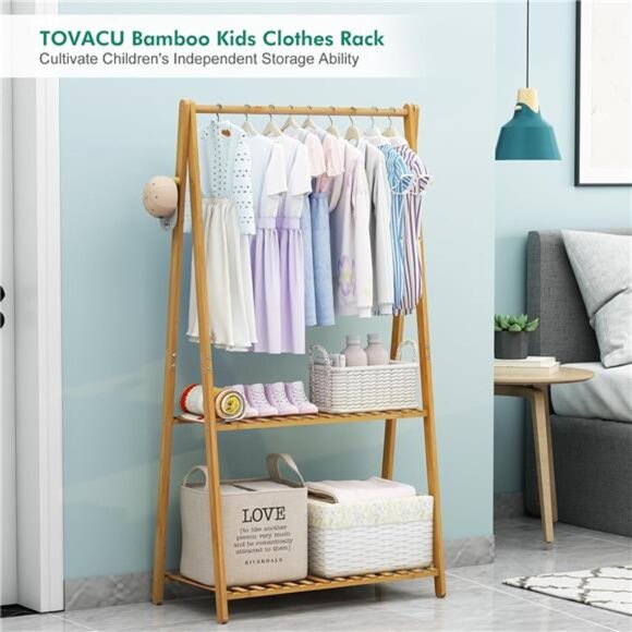 Hanging Plant Shelf Indoor Outdoor Plant Stands Wood Flower Stand 2 Tiered Rack - Picture 5 of 7